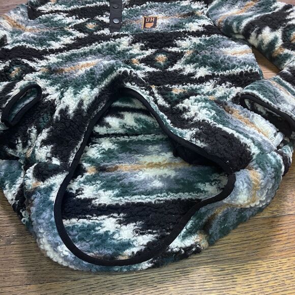 Home Free Aztec Design Pull Over Teddy Cozy OHIO Sweatshirt Sweater Size Medium - Picture 12 of 15